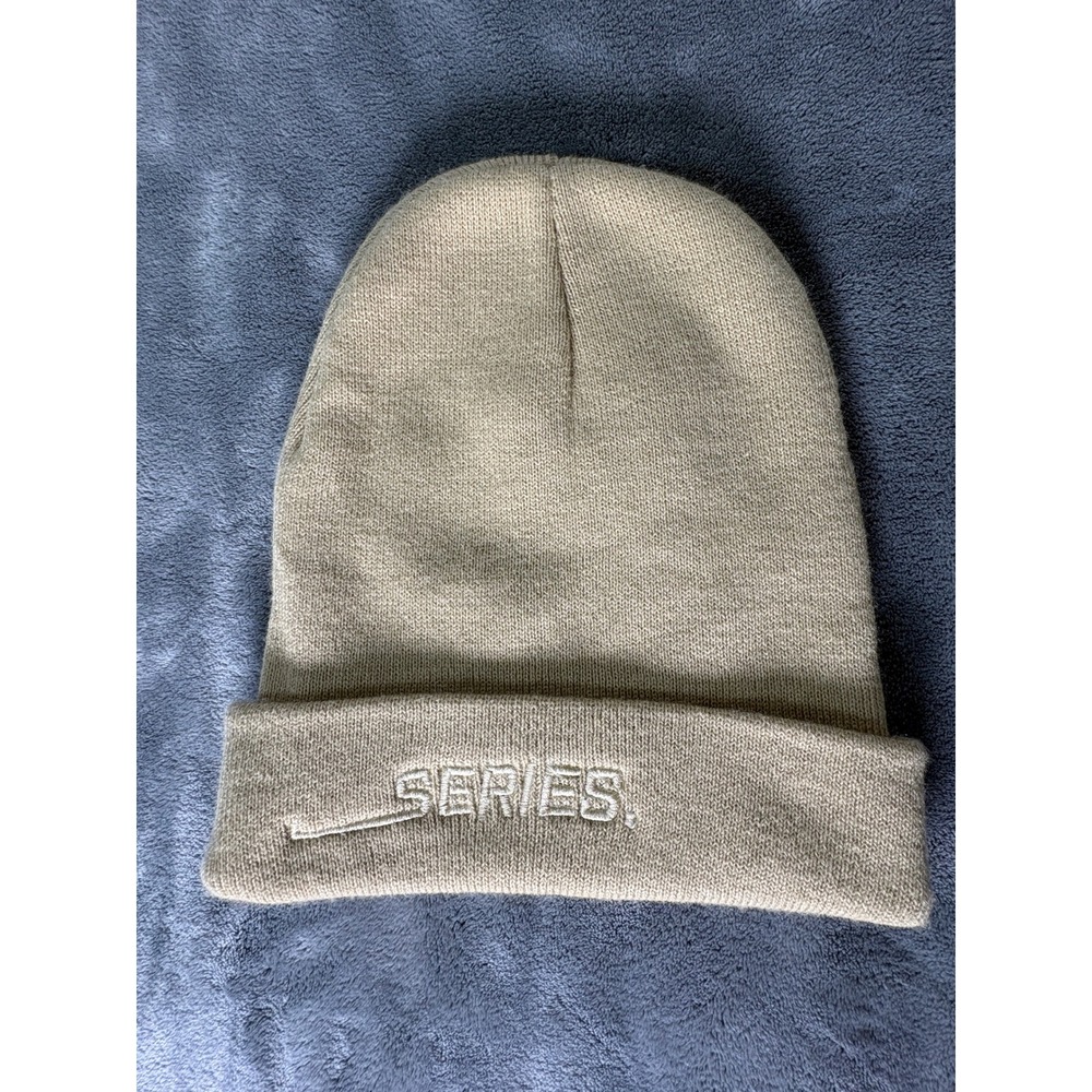 Series. Streetwear Cuffed Beanie Hat Tan Solid Knit Acrylic Unisex One Size OS